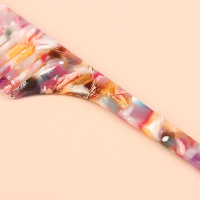 Высококачественный ацетатный корейский стиль, простая мраморная текстура, длинная ручка, заостренный хвост, антистатическая парикмахерская расческа