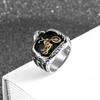 Retro Frosted Matte Eagle Motorcycle Motorcycle Men's Rough Polished Ring Bracelet