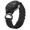 Watch Strap for Google Pixel Watch 3 41mm/Watch 2/Watch Seven Bead Stainless Steel Band with Rhinestone Ox Horn Style Connector