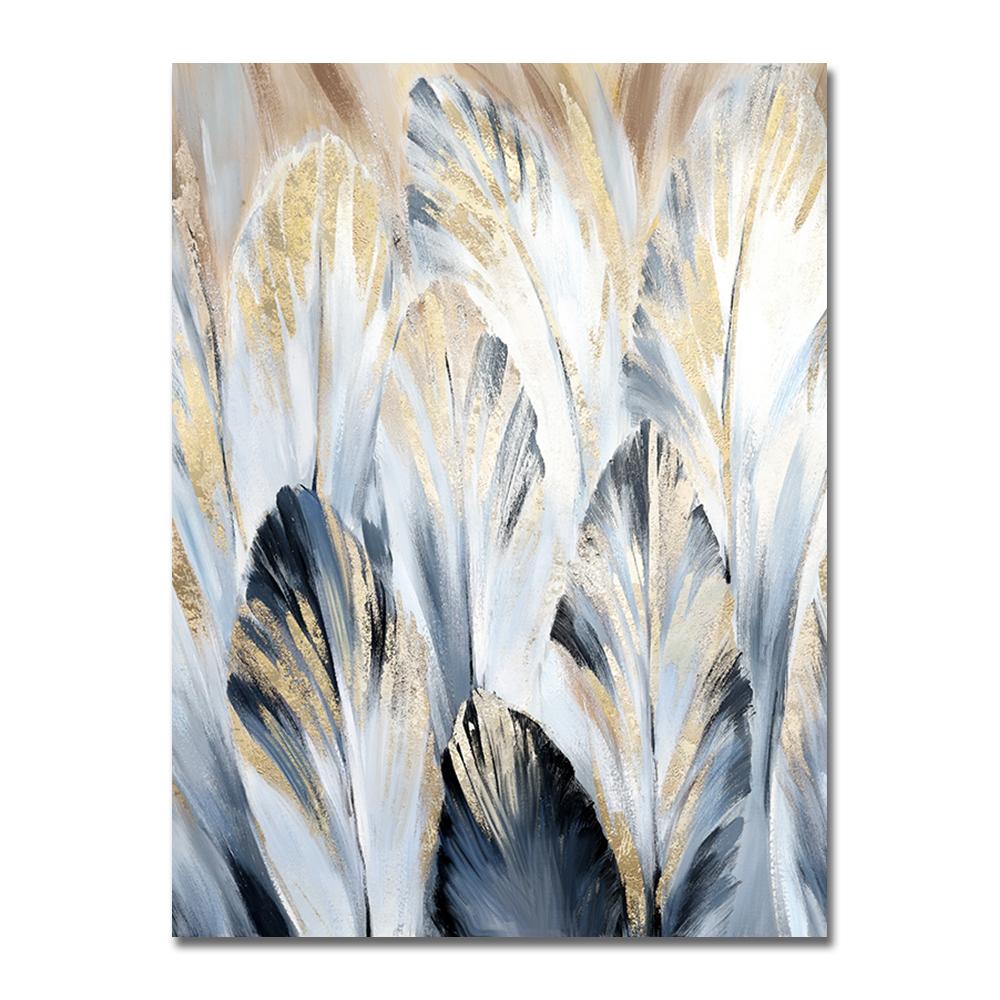Абстрактные золотые пальмовые листья, постер, декор для комнаты, скандинавское растение, холст, картина, настенное искусство для гостиной, интерьер, домашний декор