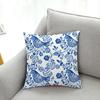 Office Living Room Home Pillowcase Blue and White Porcelain Printed Pillowcase Car Ornaments