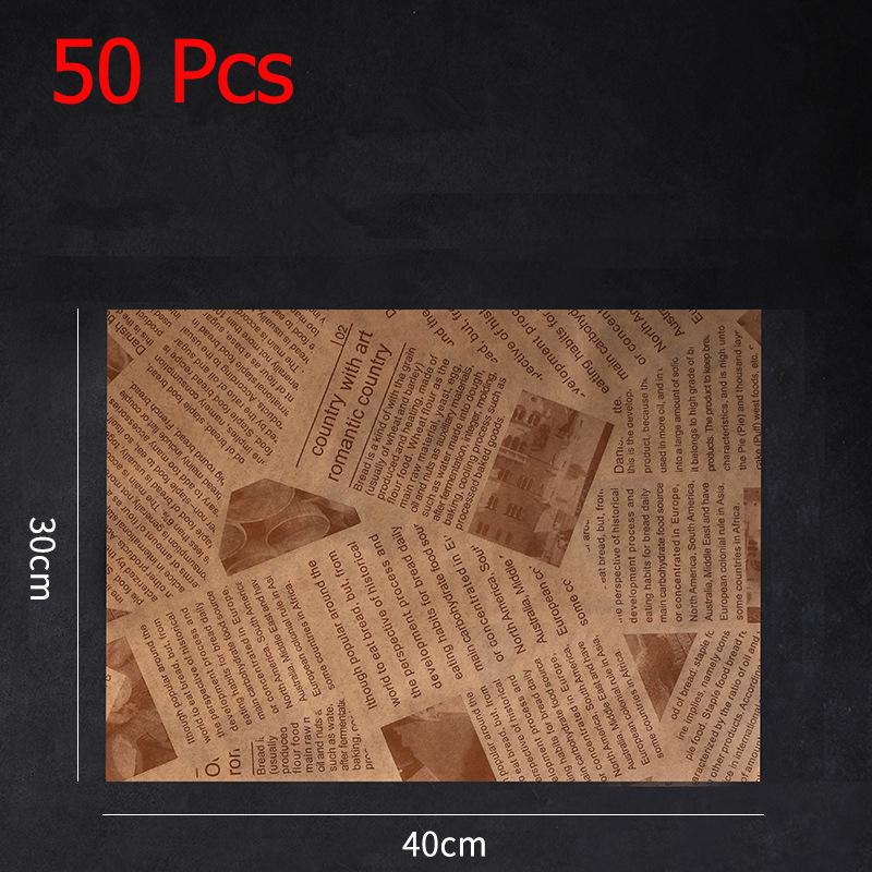 LMETJMA 50Pcs Premium Deli Paper Sandwich Wrapping Paper Greaseproof Non-stick Parchment Paper Baking Paper For Bread Pizza JT69