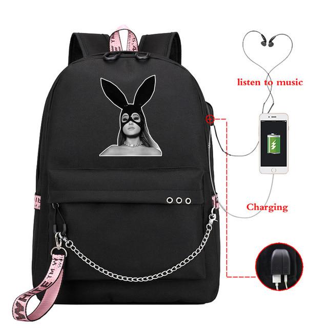 Mochila Ariana Grande, маленький рюкзак, женские рюкзаки, милые школьные сумки для девочек-подростков, рюкзак для ноутбука