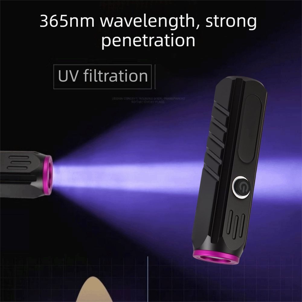High-power Mini Purple Light Rechargeable Fluorescent Agent Detection Lamp  Banknote Detection