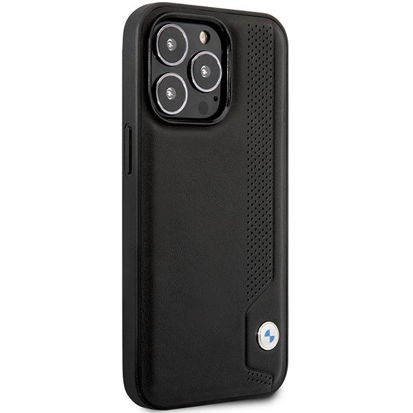 Etui do iPhone 14 Pro Max BMW Hardcase Skórzane Czarne