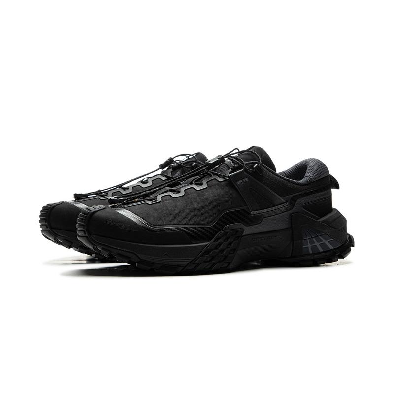 New LiNing CF Su Xingchuan Cushioned Slip-Resistant Abrasion-Resistant Low-Top Trekking Shoes Unisex Black AHTU017-2