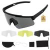 ToopMount Tactical Goggles, Anti-Fog Shooting Glasses, Sunglasses, Myopia-Friendly, 3-Lens Set, Easy Lens Interchange, UV400 Protection, Impact-Resist