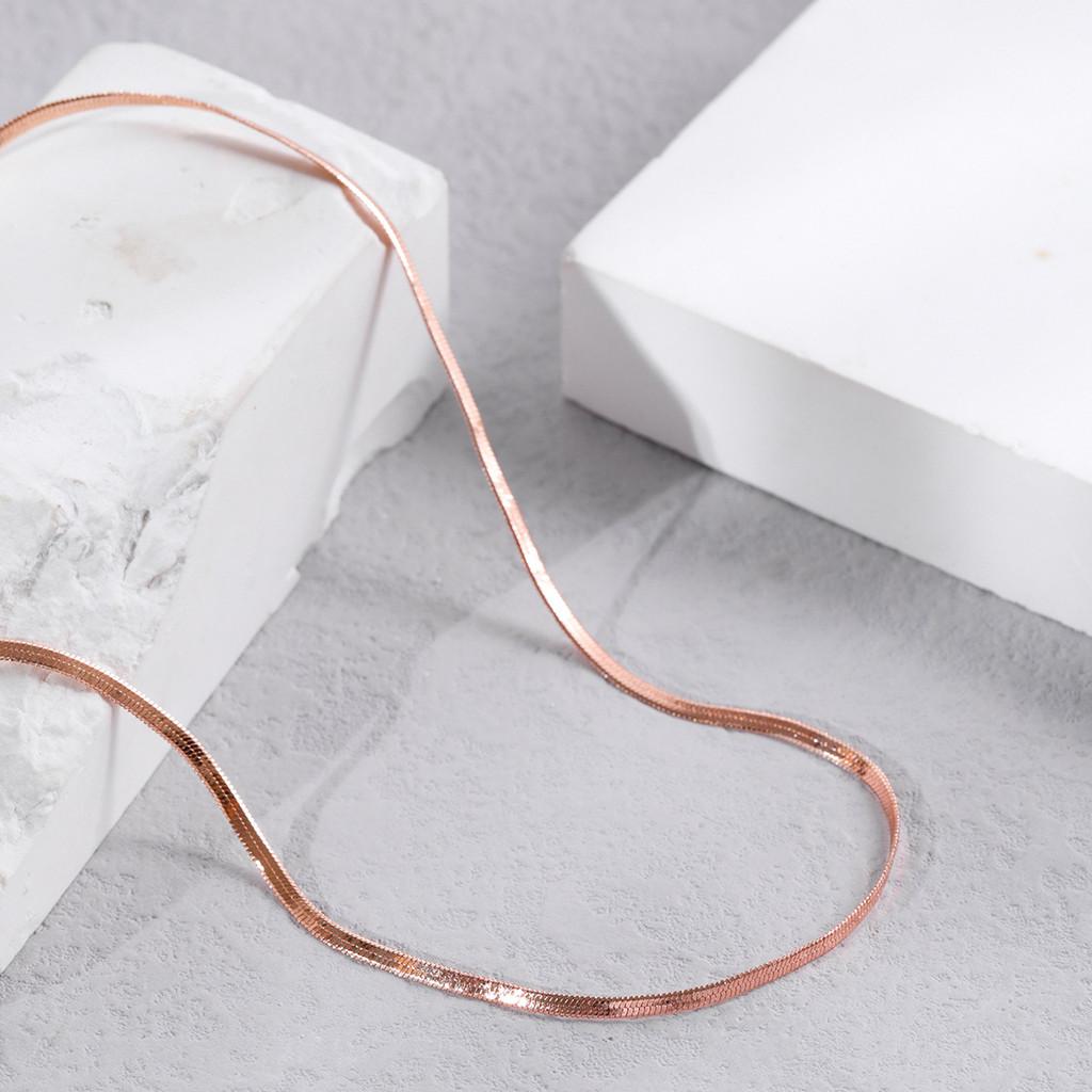 Trendy Geometric Chain Necklace For Women Stylish Versatile Gold Silver Rose Gold Fashionable Accessories