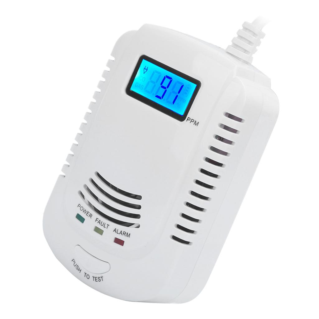 Сигнализация утечки газа с громкоговорителем, световым индикатором, дисплеем, голосовым датчиком для домашней безопасности