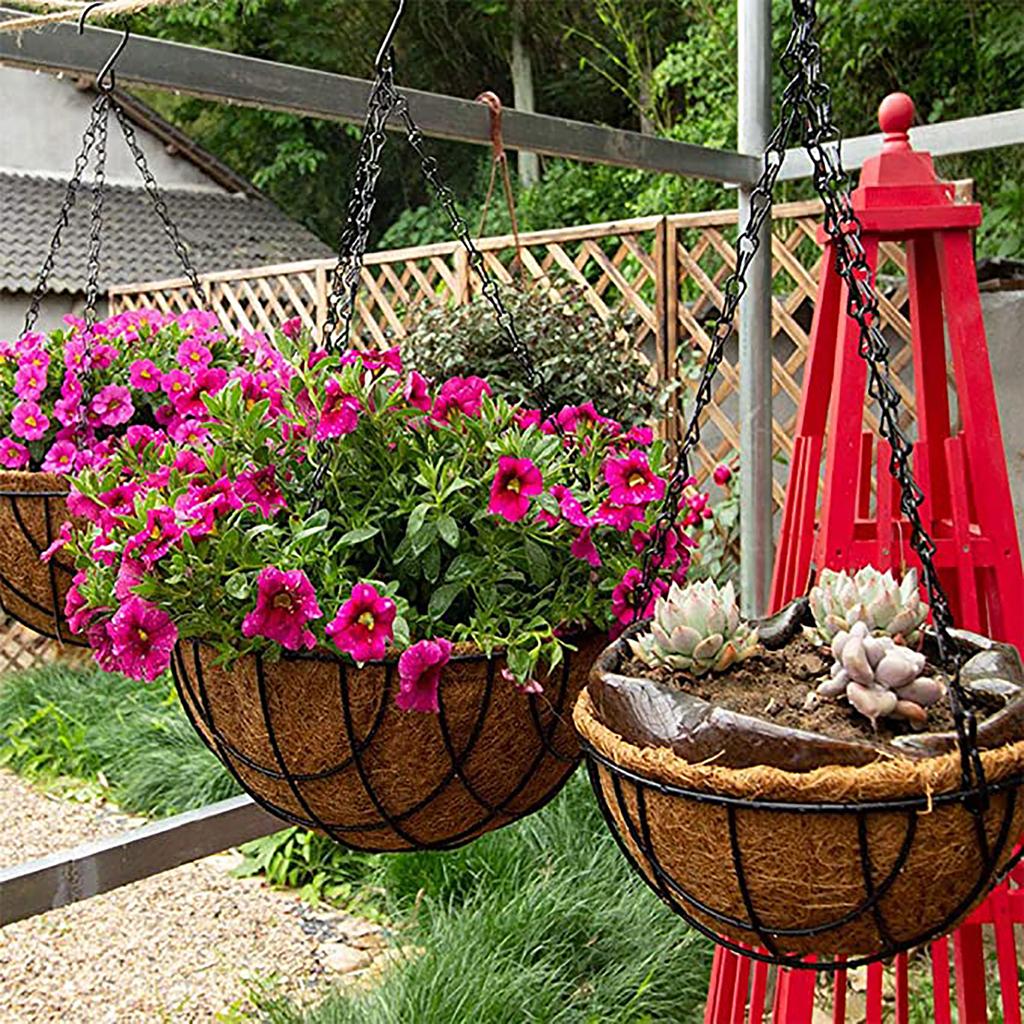 3 Pcs Hanging Chain With Hooks, Flower Pot Chains For Hanging Plants, Metal Hang