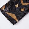 PYJTRL Мужская мода геометрический черный золотой блестящий пиджак с пайетками