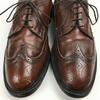 Винтажные туфли UFCW Union Made in USA Long Wingtip Коричневые Размер 10E (27,5-28,0) О'Салливан Каблук Мужской(ИСПОЛЬЗОВАЛ)