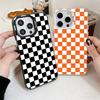 Ретро Классическая Шахматная Доска Сетка Ударопрочный Чехол для Телефона для iPhone 17 Air 16 16E 15 Pro Max 14 Plus 13 Mini 12 Задняя Крышка Защита от Падения