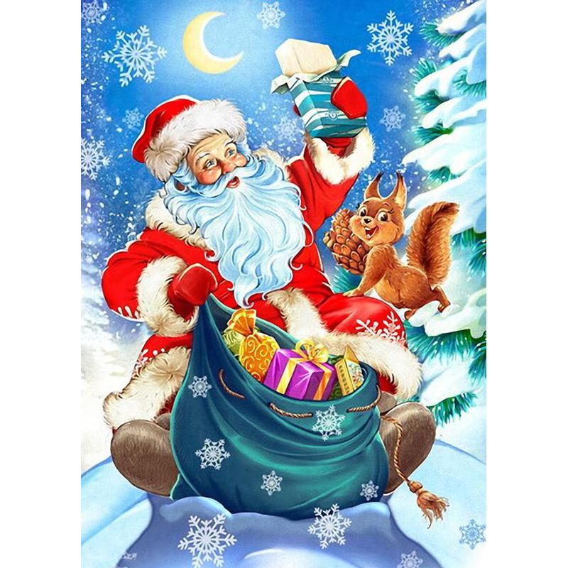 DIY Санта-Клаус 5D алмазная живопись полная круглая дрель мультфильм Алмазная вышивка наборы крестиков настенный художественный подарок домашний декор