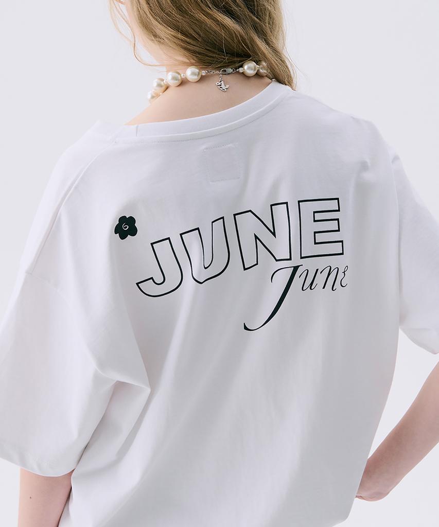 JUNEJUNE SPACE Том 11. Базовая футболка с логотипом_Белый(Vol11. Базовая футболка с логотипом_Белый)