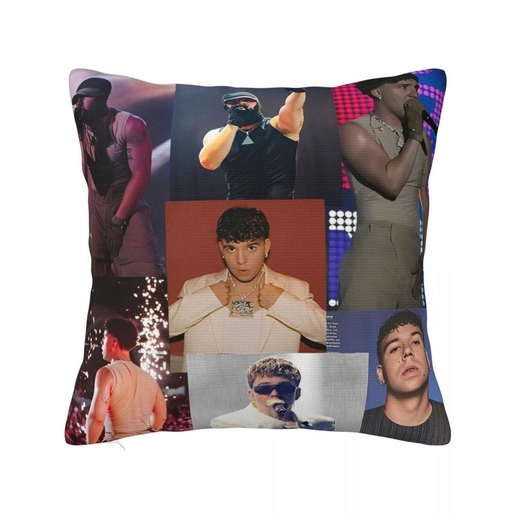 Rapper Quevedo Spanish Singer Pillow Cover Cushion Cover Square Pillow Case Funny Pillowcases For Office Car Home Decorative