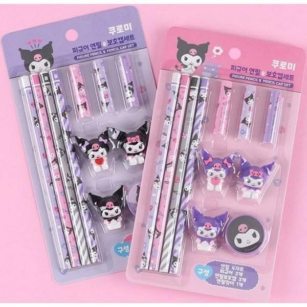 [Happy Buy] Sanrio Characters Figure Pencil Protective Cap Set, Kuromi