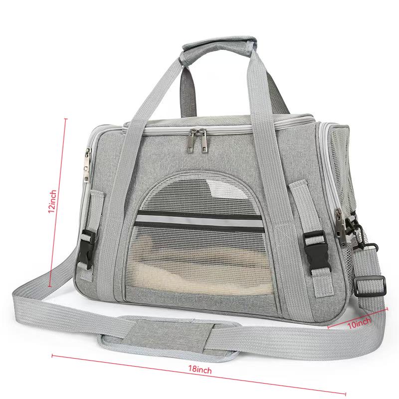 Переноска для кошек, собак, маленьких и средних кошек и щенков весом до 15 фунтов, одобренная авиакомпанией TSA, мягкая складная переноска для путешествий с щенками
