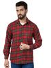 Red Tartan Combed Cotton Flannel Shirt – Long Sleeve, 180 GSM