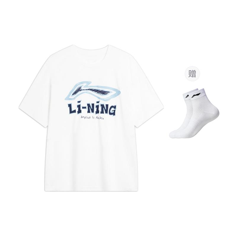 Мужская футболка Li Ning Стандартная Белая AHSU711-2
