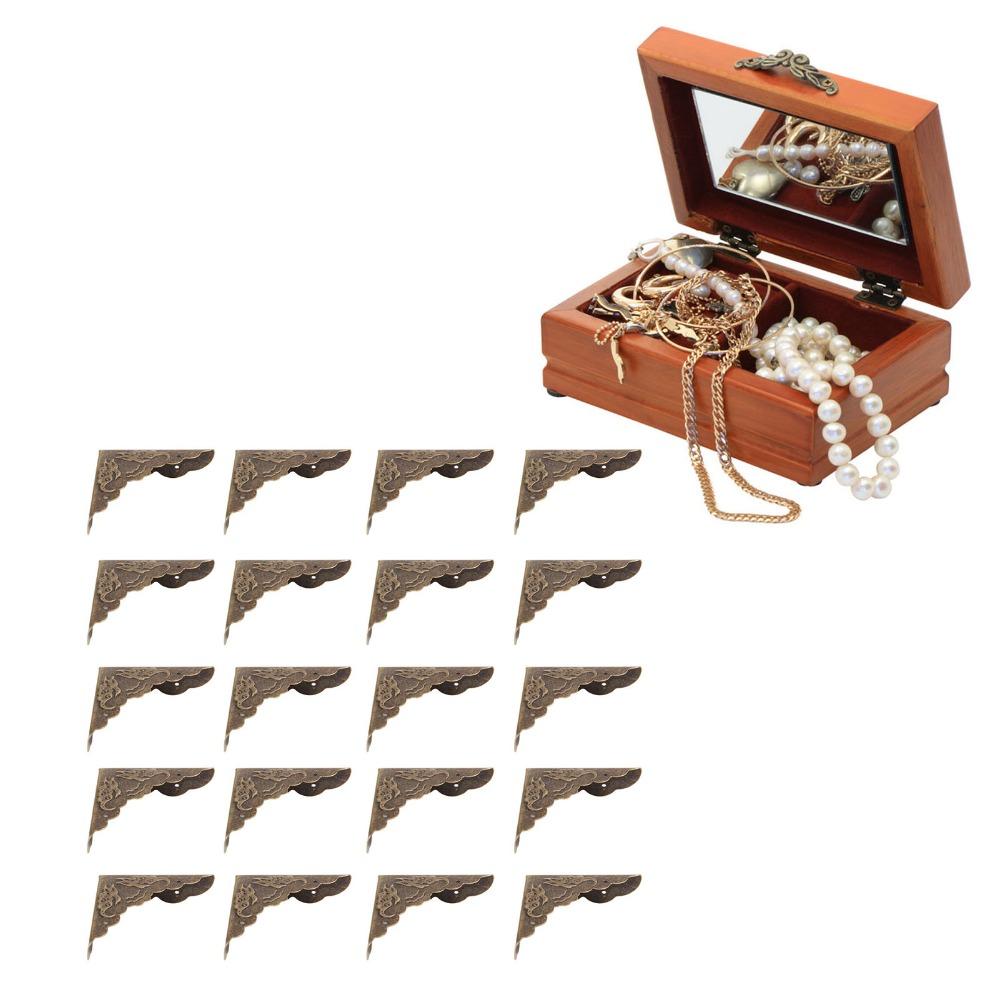 40pcs Iron Box Corner Protectors Right Angle Furniture Corner Guard Corner Protectors Wooden Box