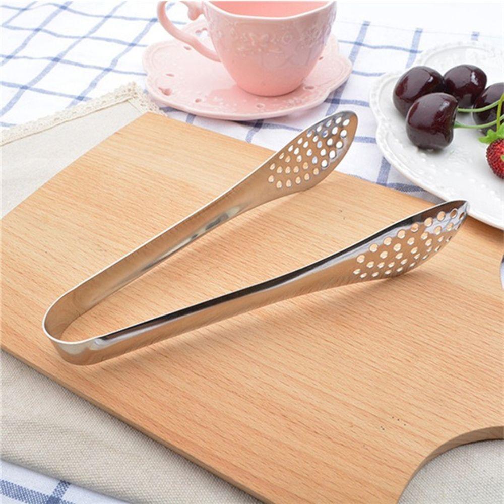 Kitchen Tools Cooking Anti-heat Salad Serving Buffet Clamp Stainless Steel BBQ Tongs Food Clip