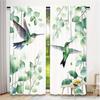 Принт колибри и цветы светофильтрующие шторы панели 2 шт полиэстер карниз декоративные шторы для спальни