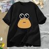 Hungy Pou Uwu Графические футболки Смешной принт Хлопок Оверсайз Женские топы Футболка Одежда Уличная одежда Короткий рукав Футболка Топы