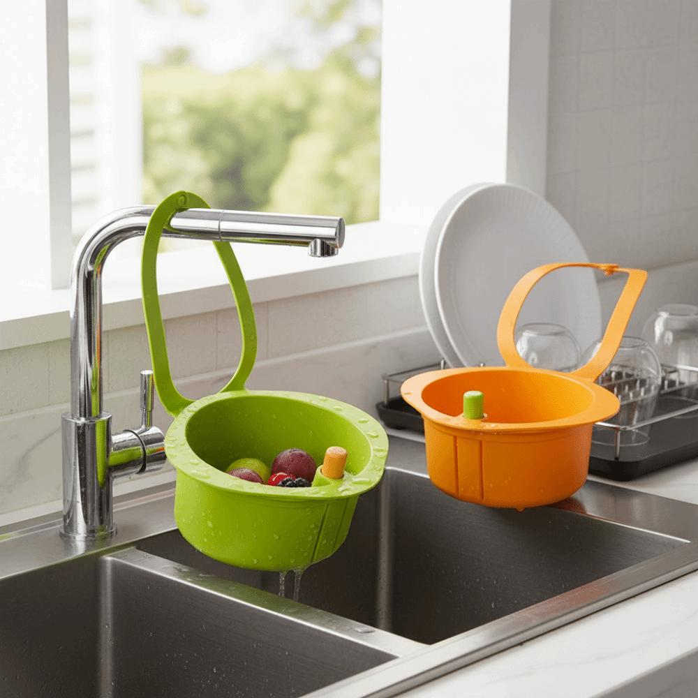 4PCS Openable Bottom Cover Sink Drain Basket Removable Kitchen Garbage Filter  Household Kitchen