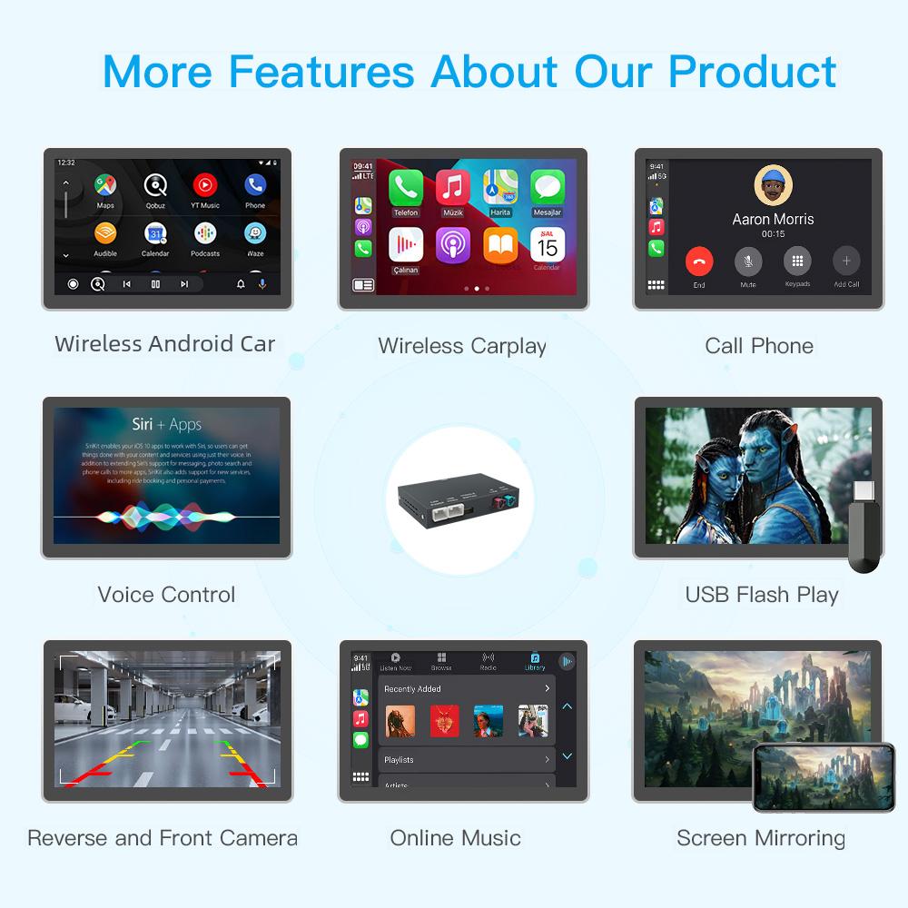 Беспроводной CarPlay Android Auto для BMW Mini R55 R56 R57 R58 R59 R60 R61 F54 F55 Clubman Countryman Hardtop John Cooper F56 F57