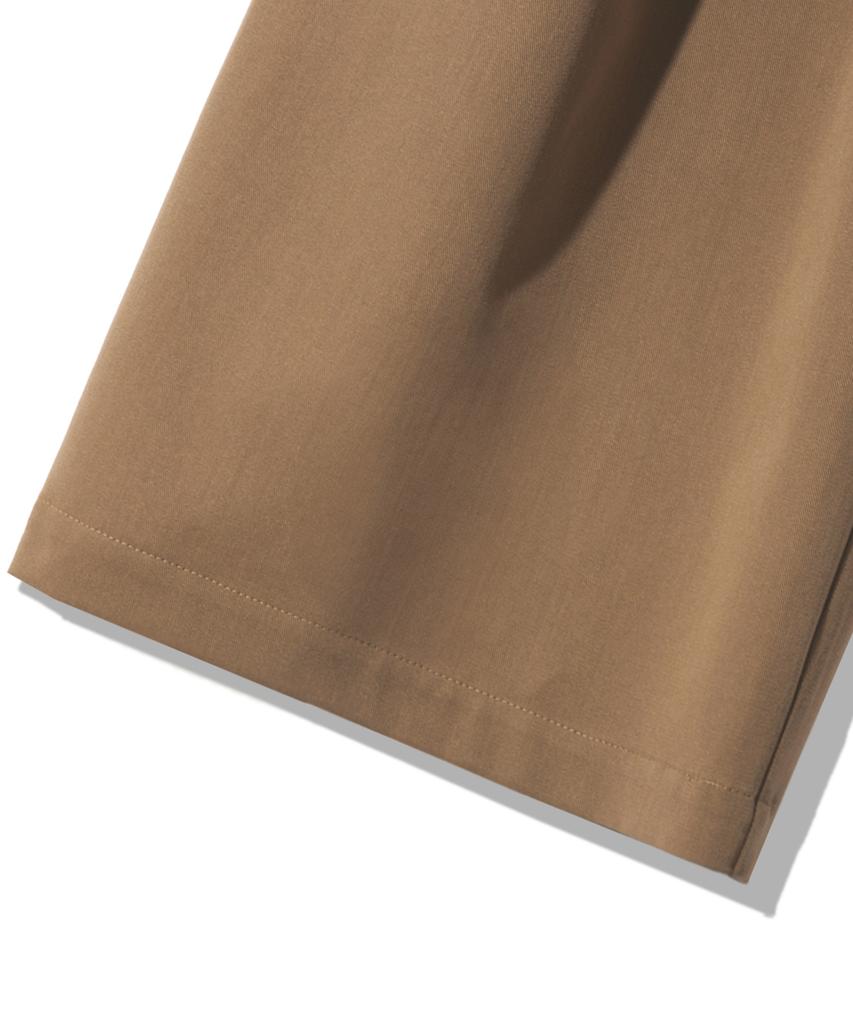 TRILLION Double Inverted Tuck Wide Pants [Beige]