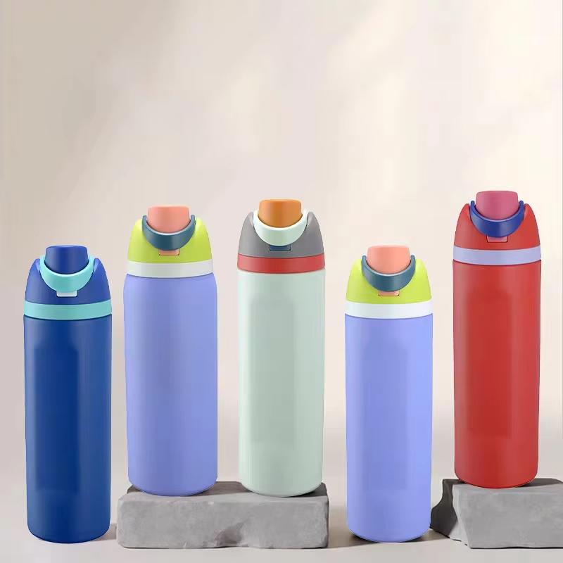 24oz Thermo Bottle Stainless Steel Thermos Water Bottle Double-Layer Thermal Mug Outdoor Sports Gym Vacuum Insulated Drinkware