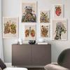Human Organs Poster Science and Education Wall Painting Retro Art Abstract Canvas Painting Classroom Corridor Decorative Mural