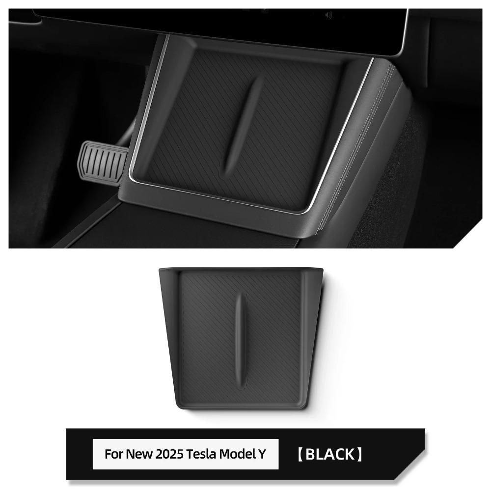 Wireless Charge Pad For Tesla Model Y Juniper 2025 Plaid Car Center Console Charging Station Mat Anti - Skid Silicone Protector