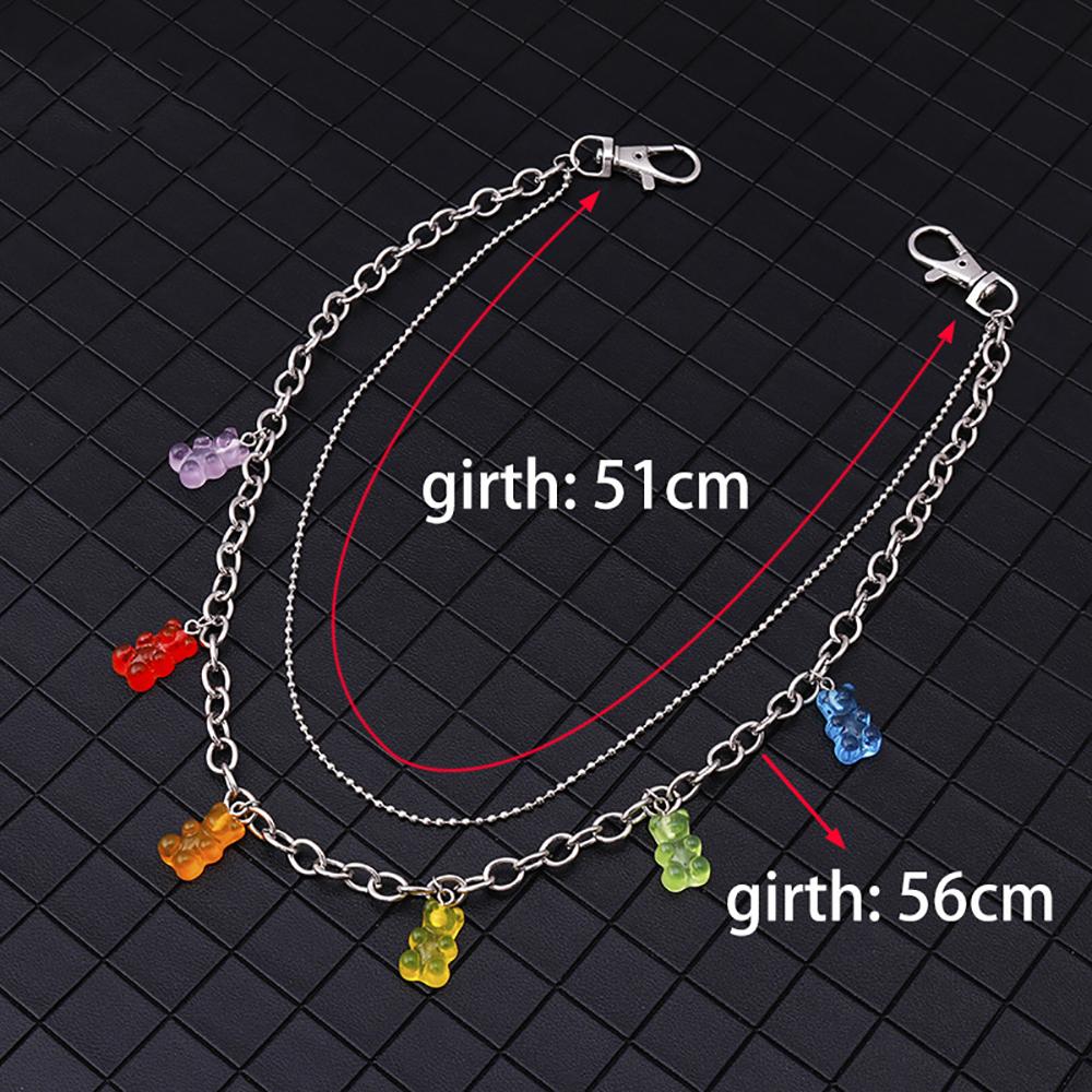 Punk Simple Hip Hop Student Girl Zinc Zinc Alloy Belt Chain Jewelry Gift Jeans Chain Bear Waist Chain