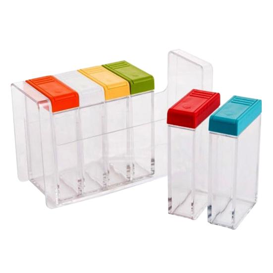 6in1 Контейнер для специй Диспенсер для соли Коробка для приправ для кухни