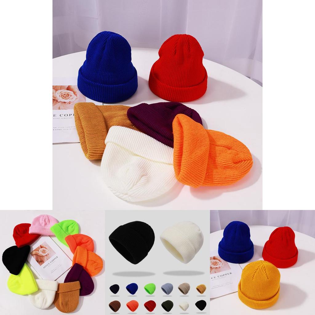 Casual And Trendy Plain Knit Beanie Hat Perfect For Outdoor Winter Work