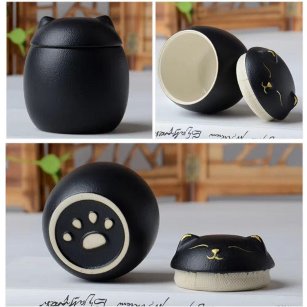 Ceramic Funeral Urn for Pets 200ml Memento Burial Holder Keepsake Memory Box  Desktop Decoration
