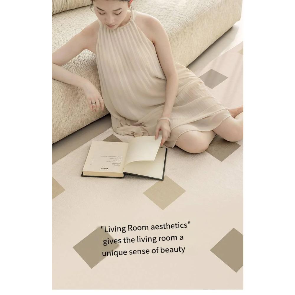 Living Room Carpet Cream Style High-Grade Imitation Cashmere Carpet Autumn/Winter Coffee Table Rug Bedroom Rug