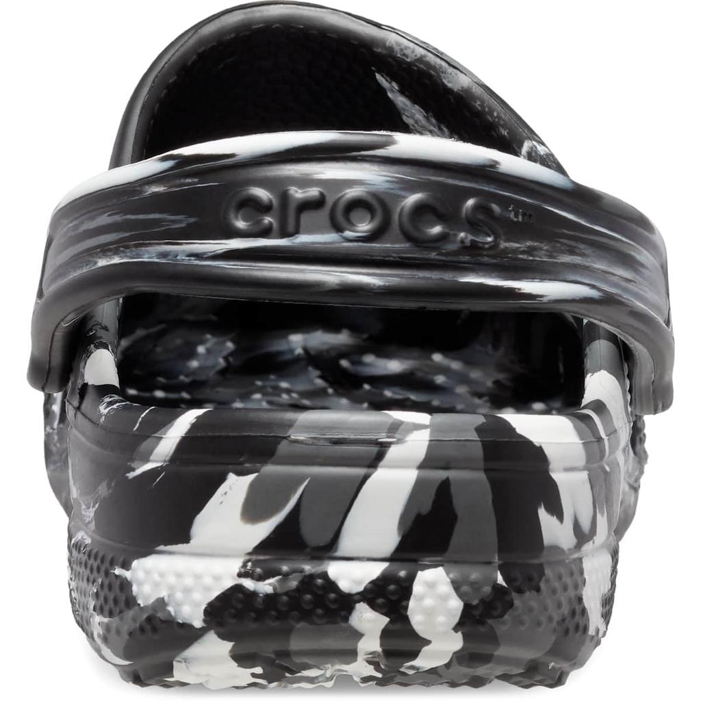 Crocs Унисекс Сабо Baya Marble 25см Сандалии, Черный/Белый,