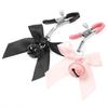 2pcs Nipple Clamps for Women Adjustable Non-Piercing Body Jewelry with Bowknot Bells Couple SM Sex Toys Nipple Clips for Men 18+