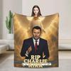 Warm Soft Flannel Throw Blanket for Boy Girl  Charlie Kirk  Birthday Travel Gift Printed Sofa Bedspread Cover