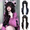 Длинные вьющиеся волосы WTB Lolita синтетический парик женский натуральный длинный вьющийся парик JK Girl длинные волосы модный парик с яркими акцентами