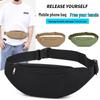 Men's Water-Resistant Oxford Cloth Outdoor Fanny Pack: Compact, Double-Layered Crossbody for Mobile Phones – Ideal for Running and Work.