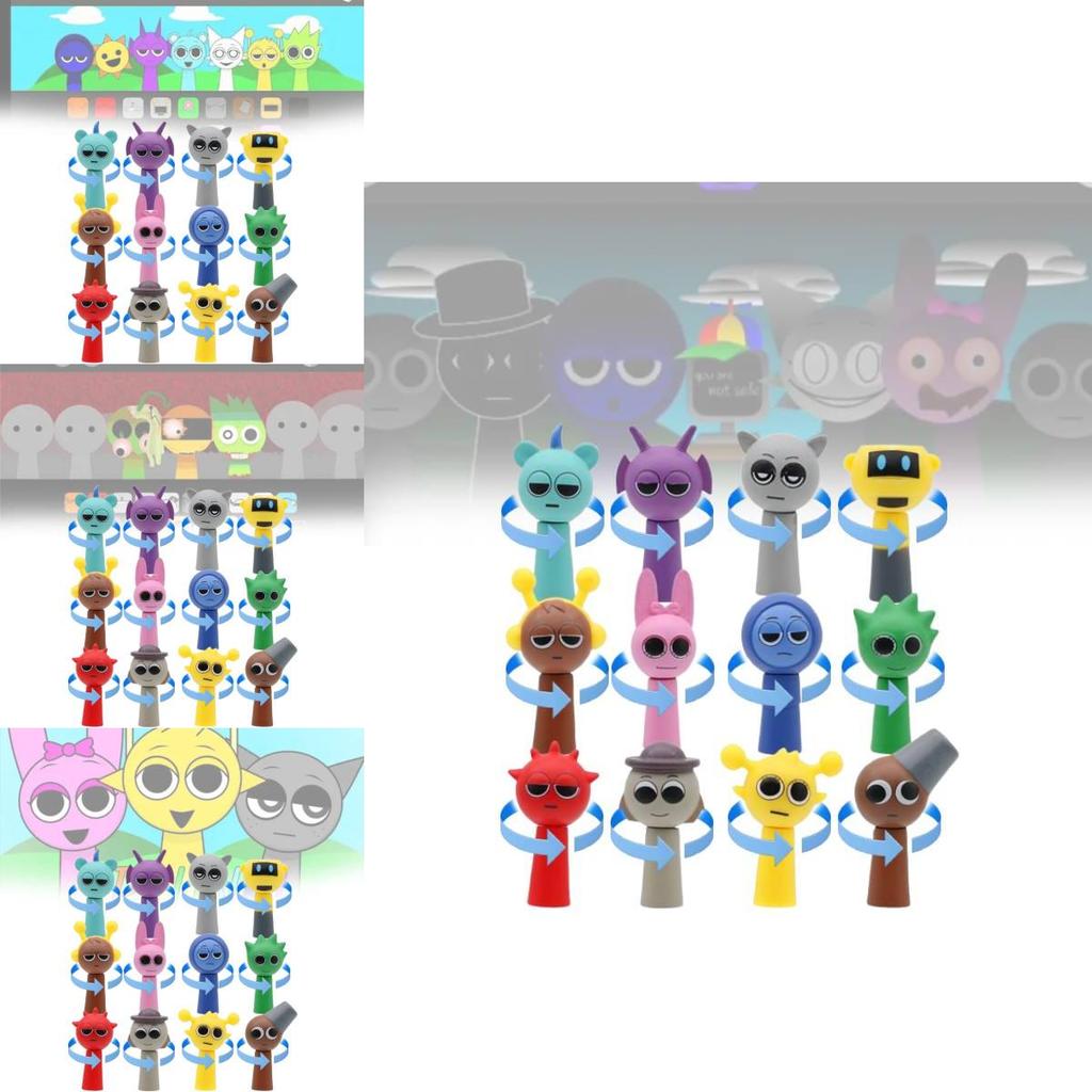 Unique Sprunki Rhythm Box Figurines In Various Colors Perfect For Cake Toppers And Collectibles