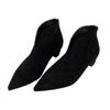 2025 Autumn and Winter New Pointed U-mouth Suede Medium Heel Short Boots Women's Sexy Commuter Short Boots Fashion Boots Women