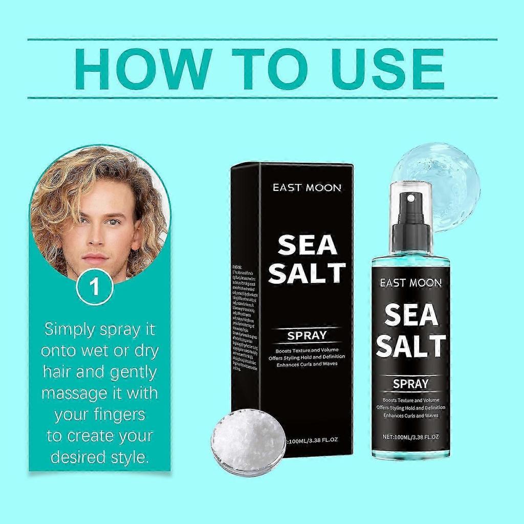 Sea Salt Curling Spray - Long Lasting Hair Conditioner & Styling Spray for Effortless Beach Waves