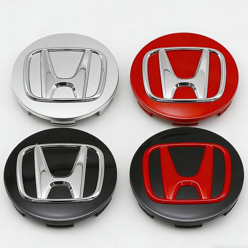 58/69mm Car Wheel Hub Center Caps 4PCS ABS Wheel Rim H Logo Cover for Honda Civic Accord CR-V Fit Auto Exterior Accessories ajk256