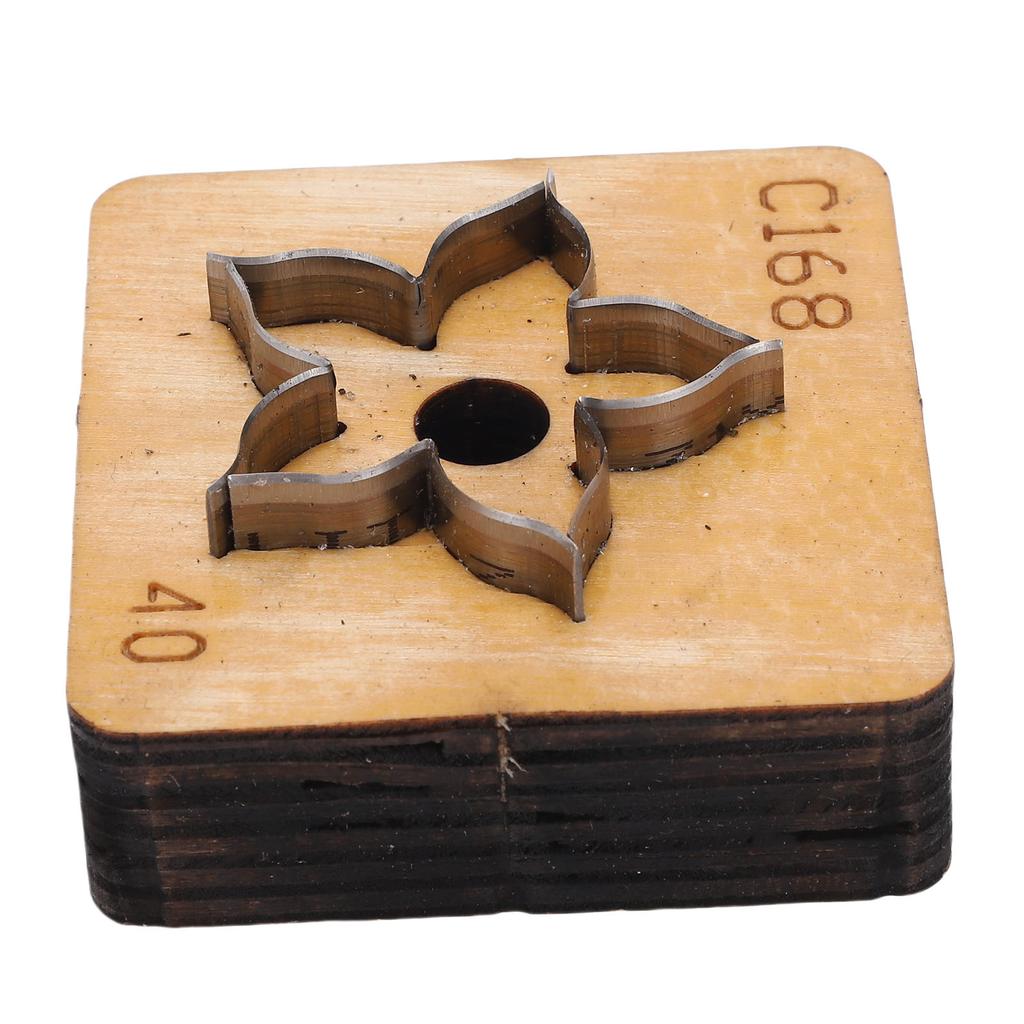 Цветочный Кожаный Вырубной Штамп Деревянное Основание Стальное Лезвие Многофункциональный Кожаный Вырубщик для Поделок Декораций