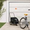 Bicycle Trailer for Dogs Black Oxford Fabric and Iron